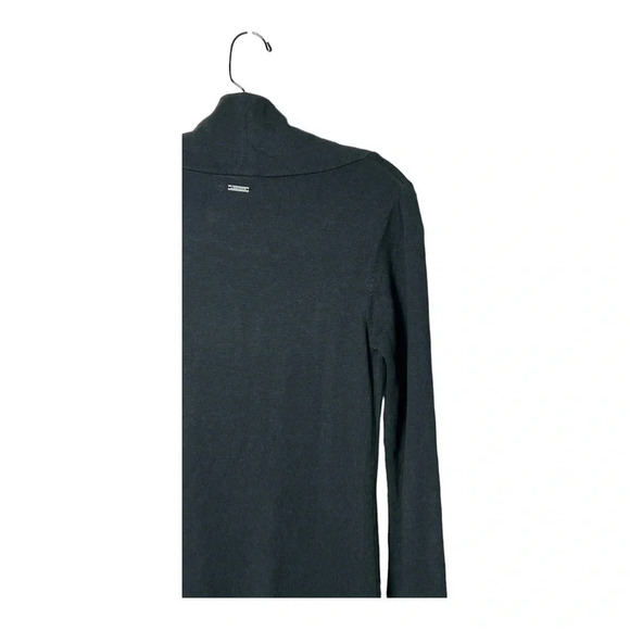 0389W. PRANA LONG SLEEVE COWL NECK KNEE LENGTH DRESS SIZE SMALL BLACK IN SOLID - Picture 7 of 9